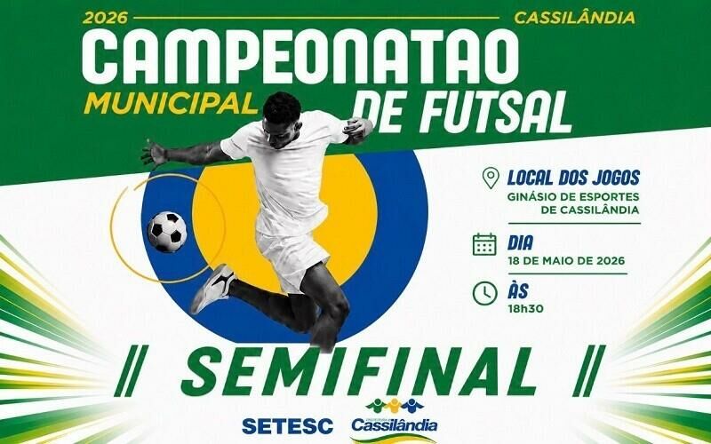 Imagem ilustrativa da matéria Rodada define classificados e esquenta semifinais do Campeonato Municipal de Futsal em Cassilândia